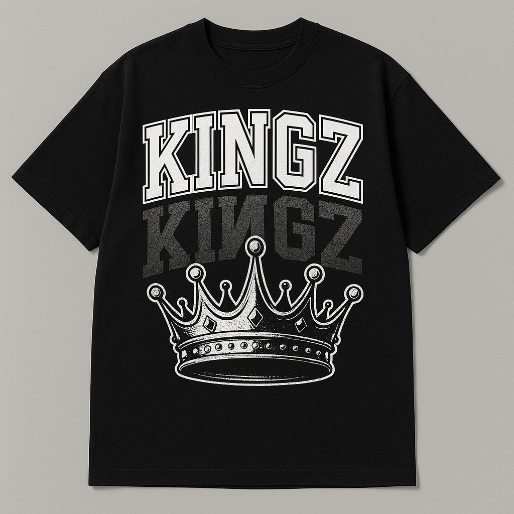 KINGZ Crown Tee — Black