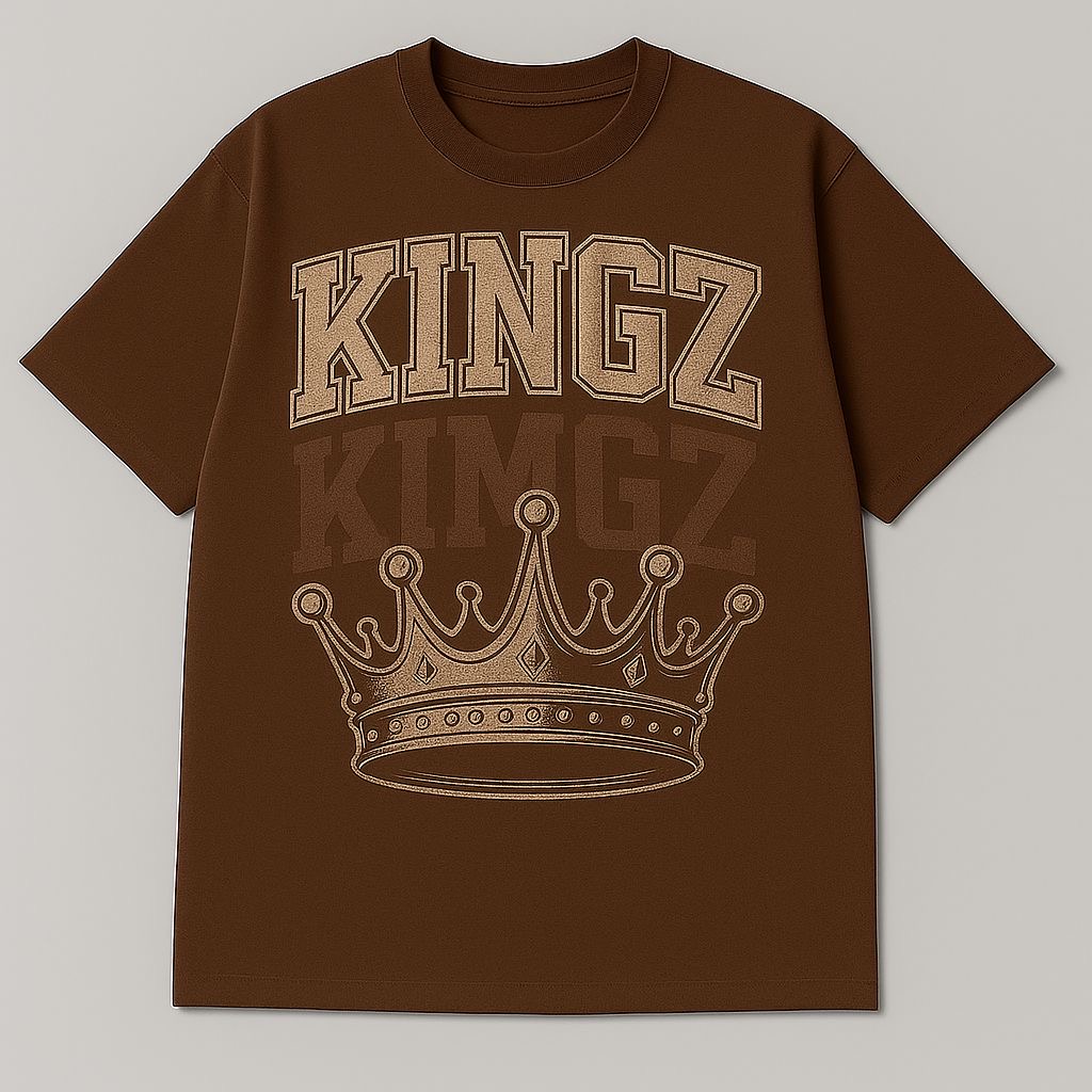 KINGZ Crown Tee — Brown